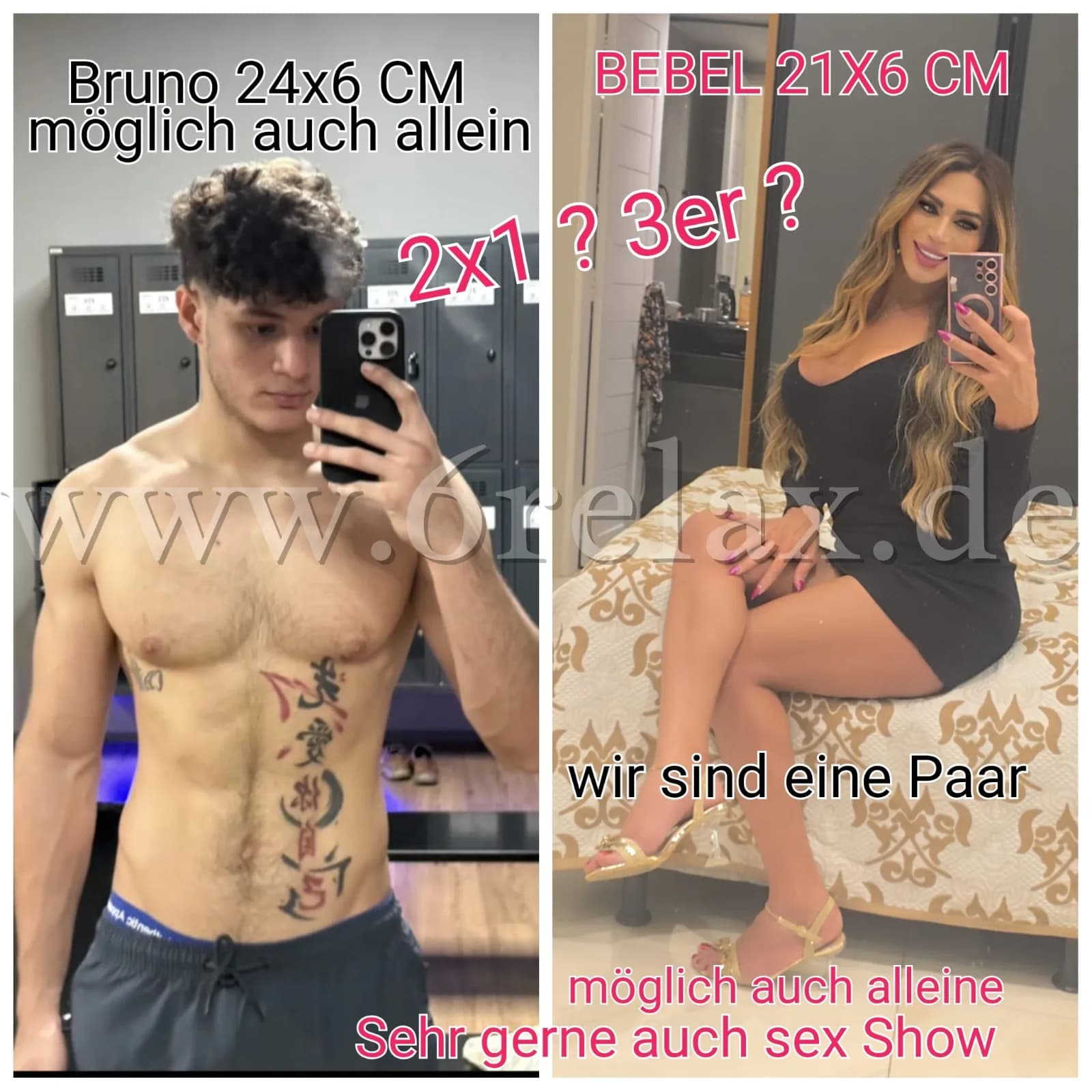 Duo Ts Bebel XXL mit Boy Bruno XXXXL